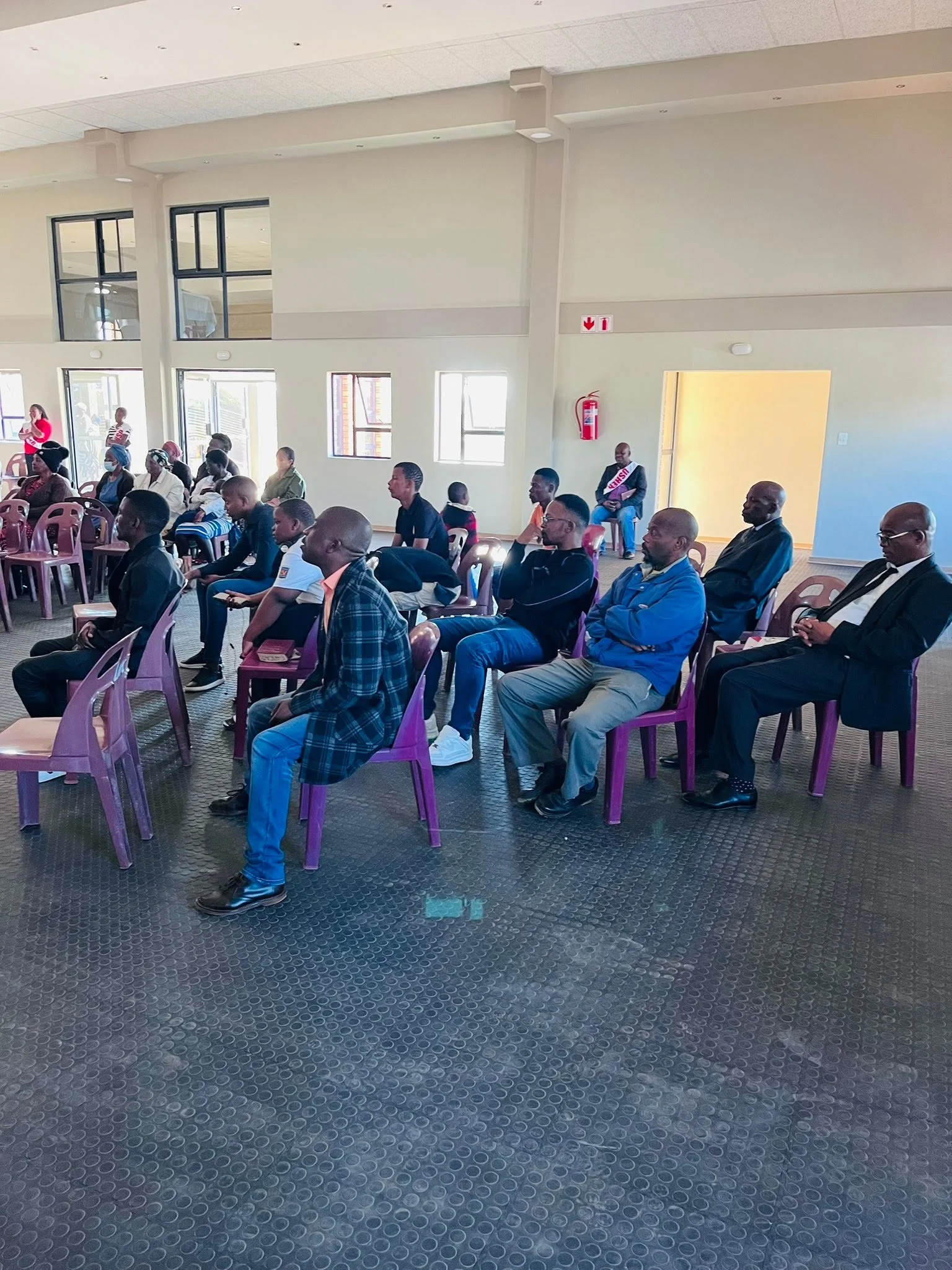 Church community gathering together in fellowship